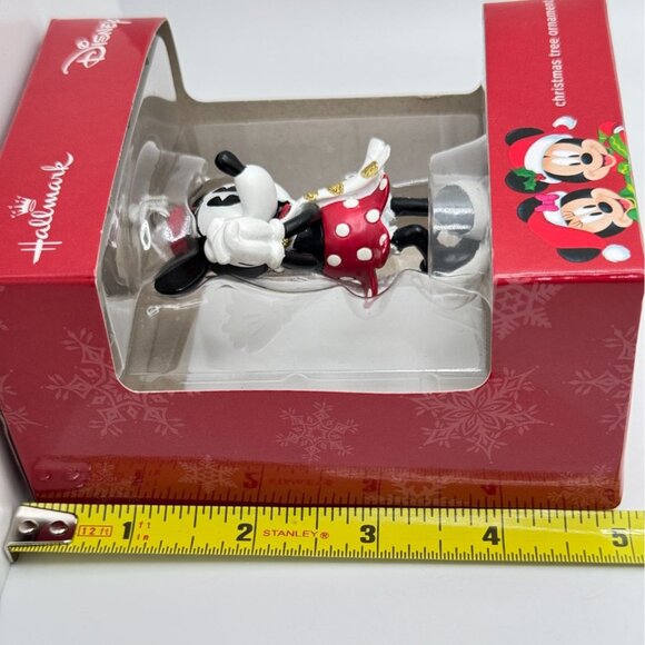 Hallmark Disney Minnie Mouse Christmas Ornament Polka Dot Dress Scarf Hat 2017 - Picture 9 of 9